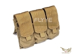 Flyye MOLLE Triple M16 Mag Pouch KH