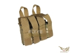 Flyye MOLLE Double M4 + Quad Pistol Mag Pouch MC